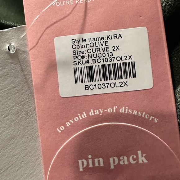 🎉HP🎉 Birdy Grey KIRA DRESS CREPE OLIVE CURVE 2X NEW NWT BRIDESMAID WEDDING - Picture 5 of 5